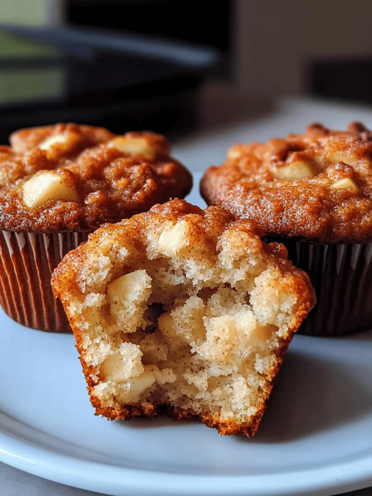 Apple Cinnamon Greek Yogurt Muffins