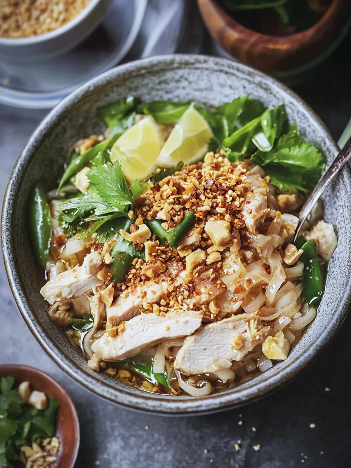 Kuay Tiew Kua Gai Thai Rice Noodles with Chicken