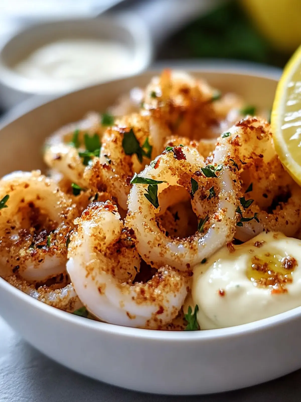 Lemon Garlic Calamari with Aioli