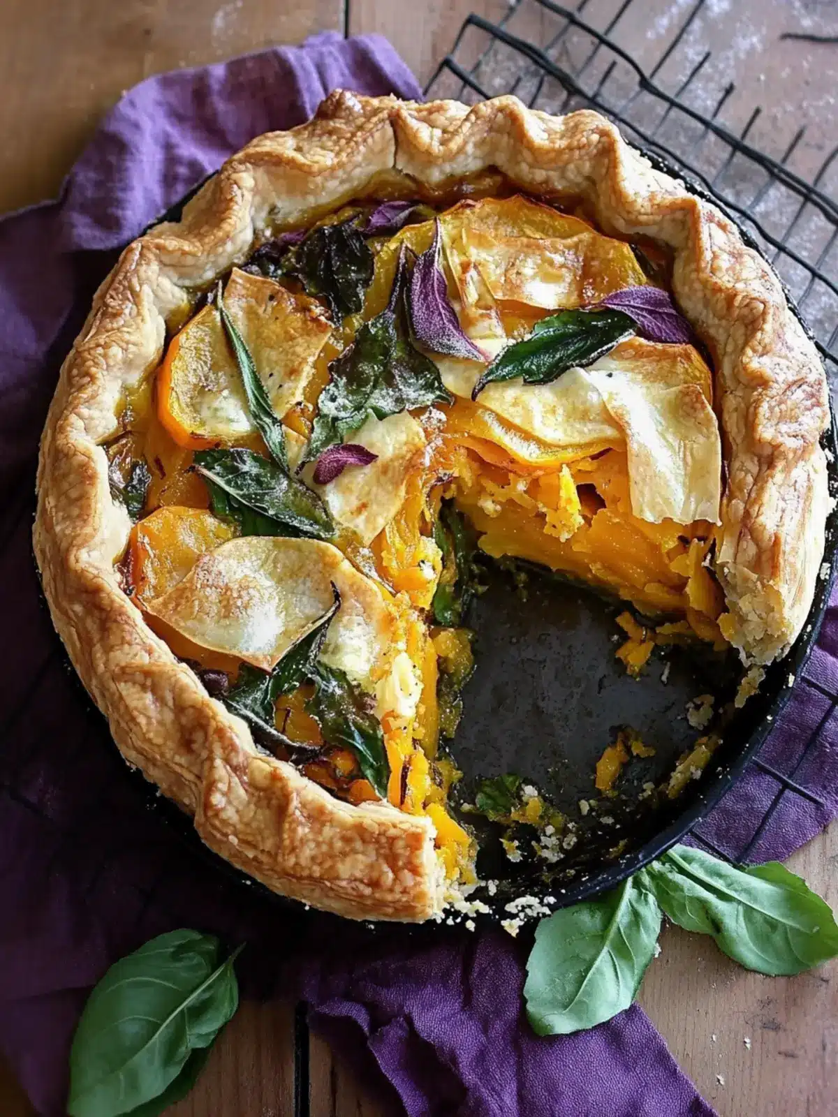 Butternut Squash and  Goats Cheese  Pie