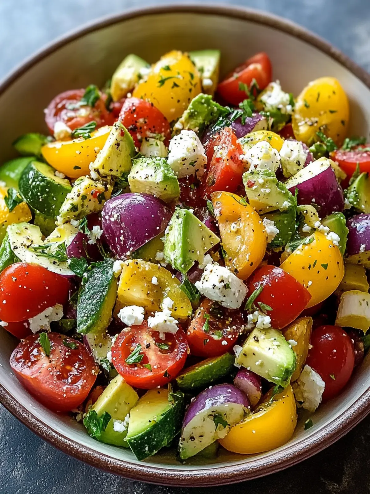 Zesty Mediterranean Avocado Salad