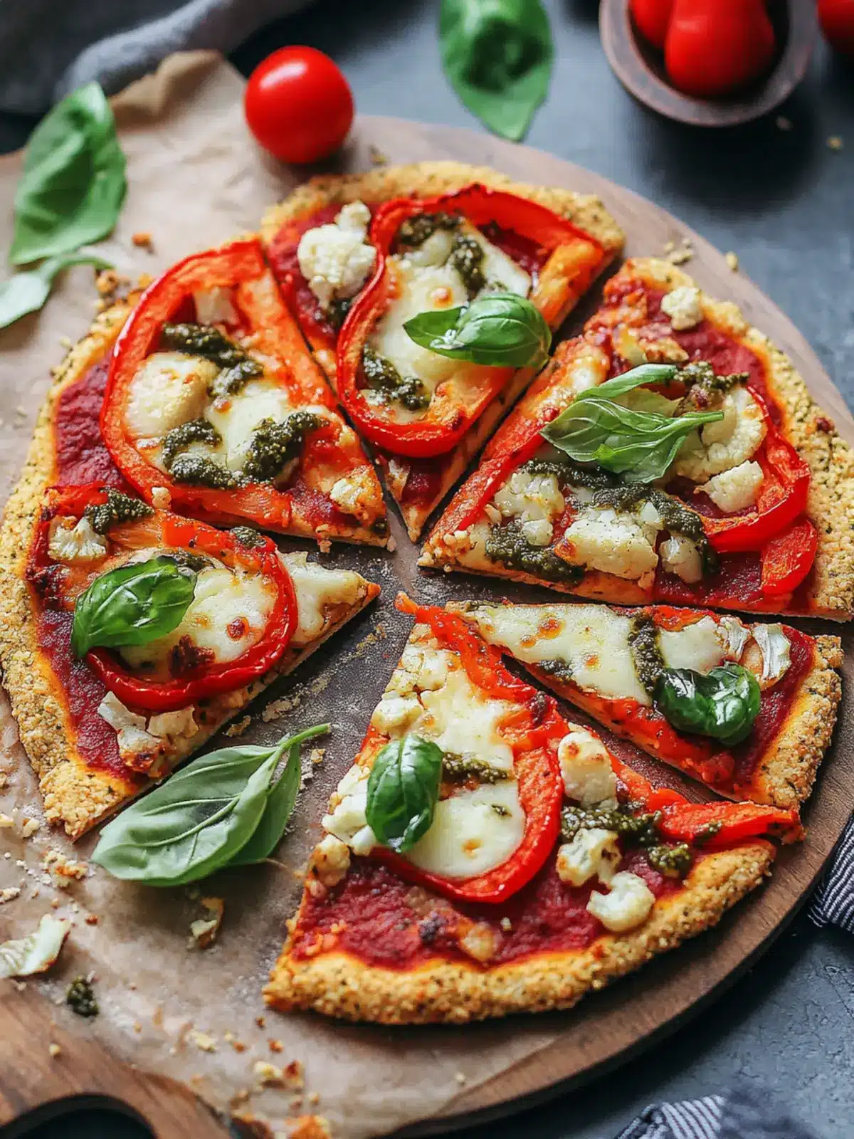 Vegan Cauliflower Pizza Crust