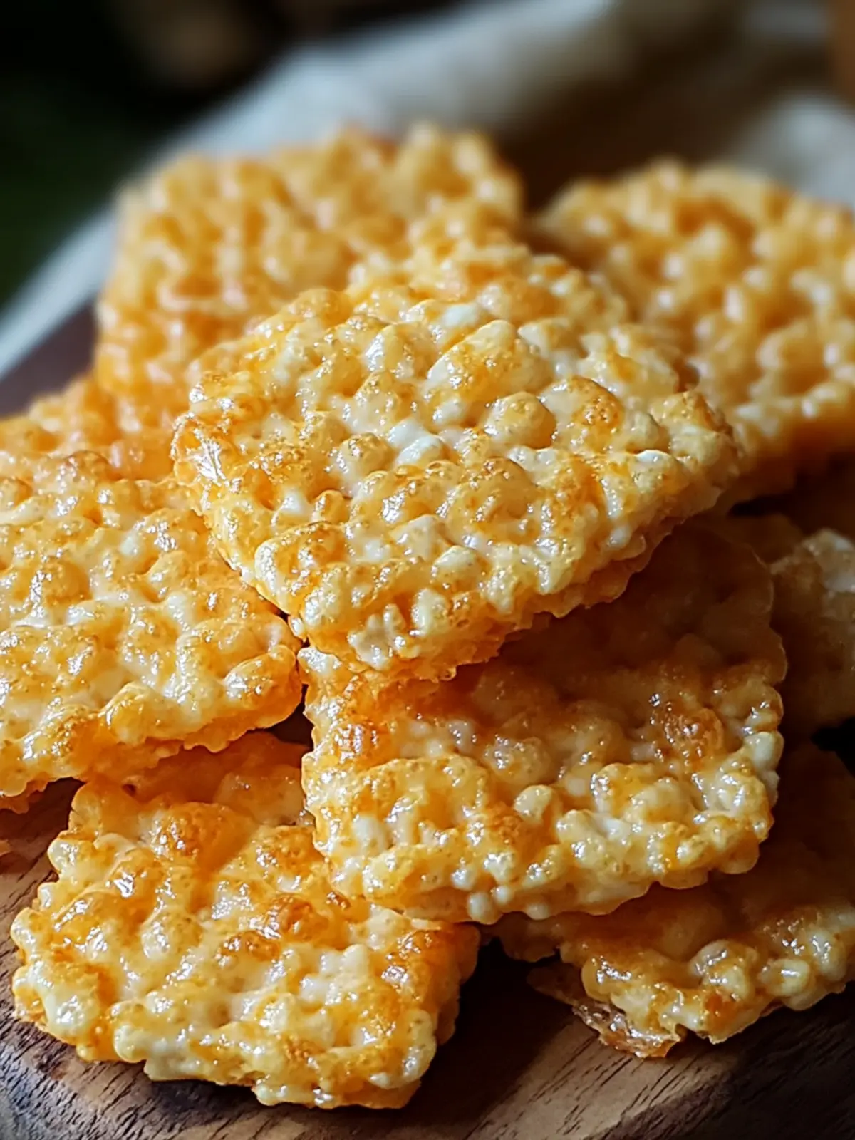 Rice Krispie Cheddar Crackers