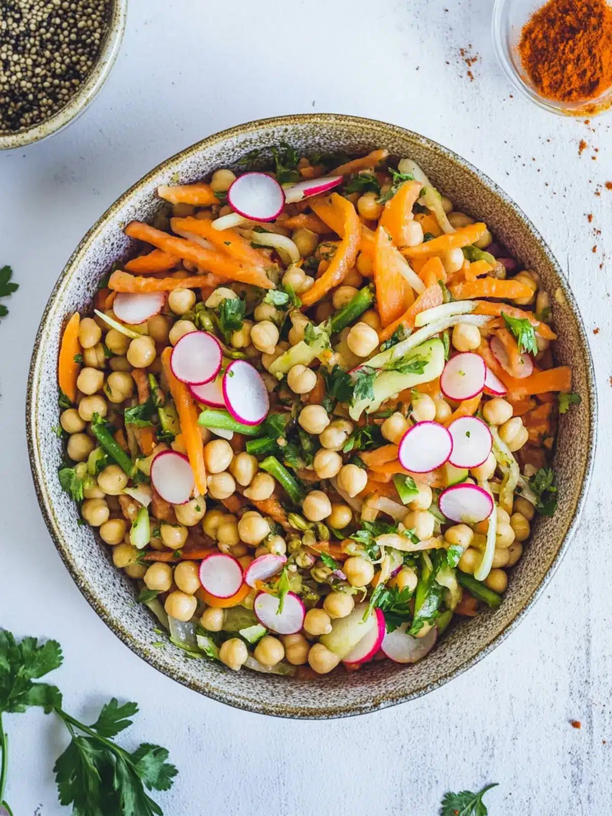 Chickpea, Carrot and Radish Salad: Fresh Flavor in Every Bite 2 Chickpea, Carrot and Radish Salad