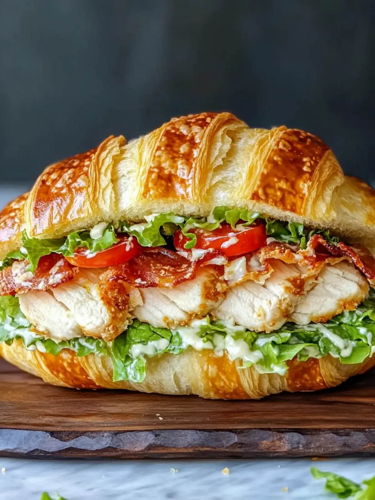 Savory Chicken Caesar Croissant Sandwich You ll Crave Daily 2 Chicken Caesar Croissant Sandwich