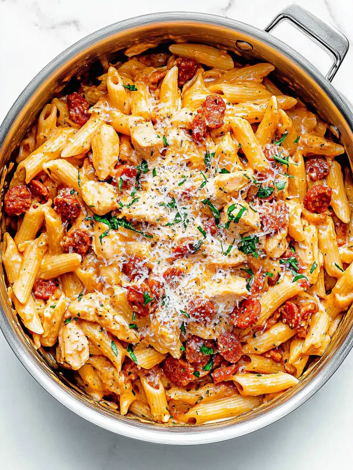 Creamy Chicken and Chorizo Pasta