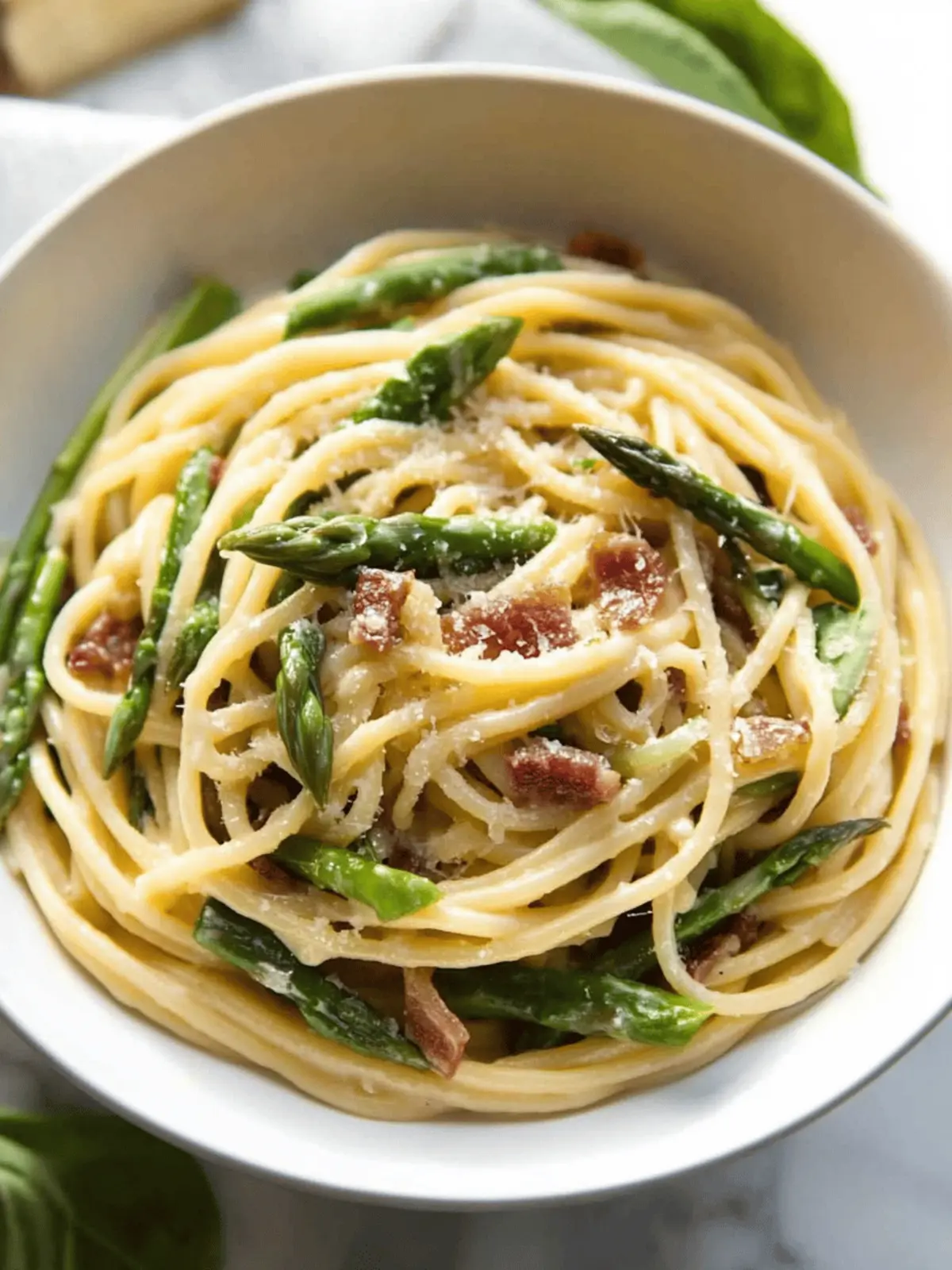 Asparagus Pancetta Pasta