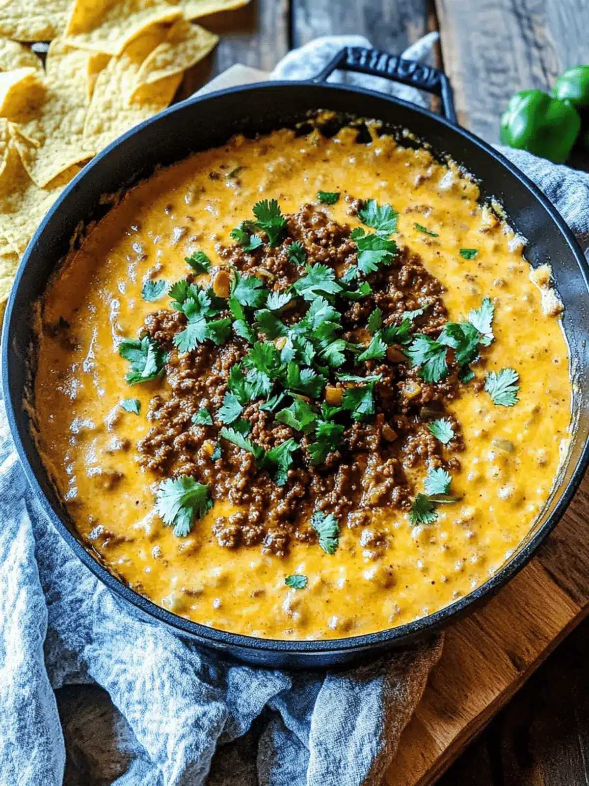 Ground Beef Queso Dip: The Ultimate Game Day Comfort Food 2 Ground Beef Queso Dip