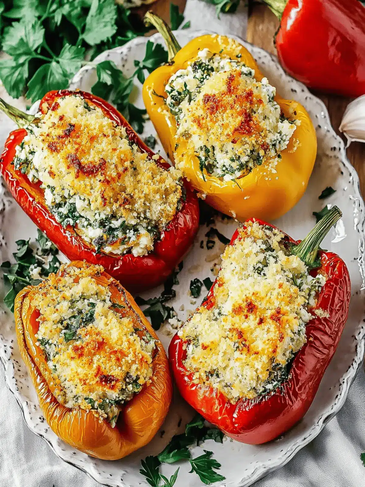 Herby Ricotta Stuffed Peppers   Italian Comfort in Every Bite