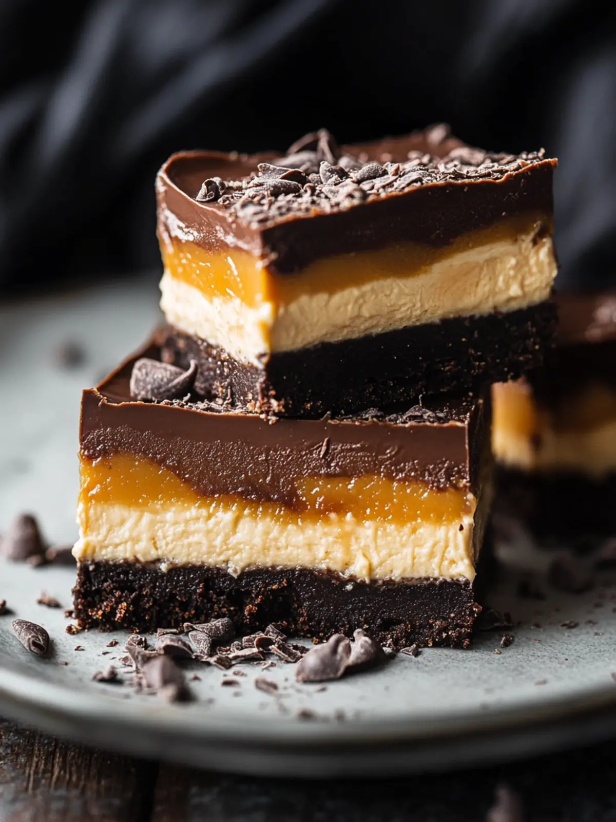 Dulce de Leche Chocolate Cheesecake Bars