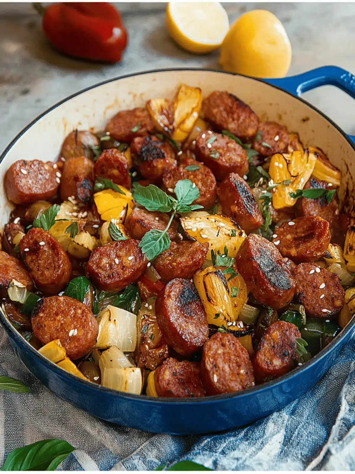 Savor Summer Nights with Andouille Sausage Skillet Delight 4 Summer Sausage Skillet with Andouille Sausage