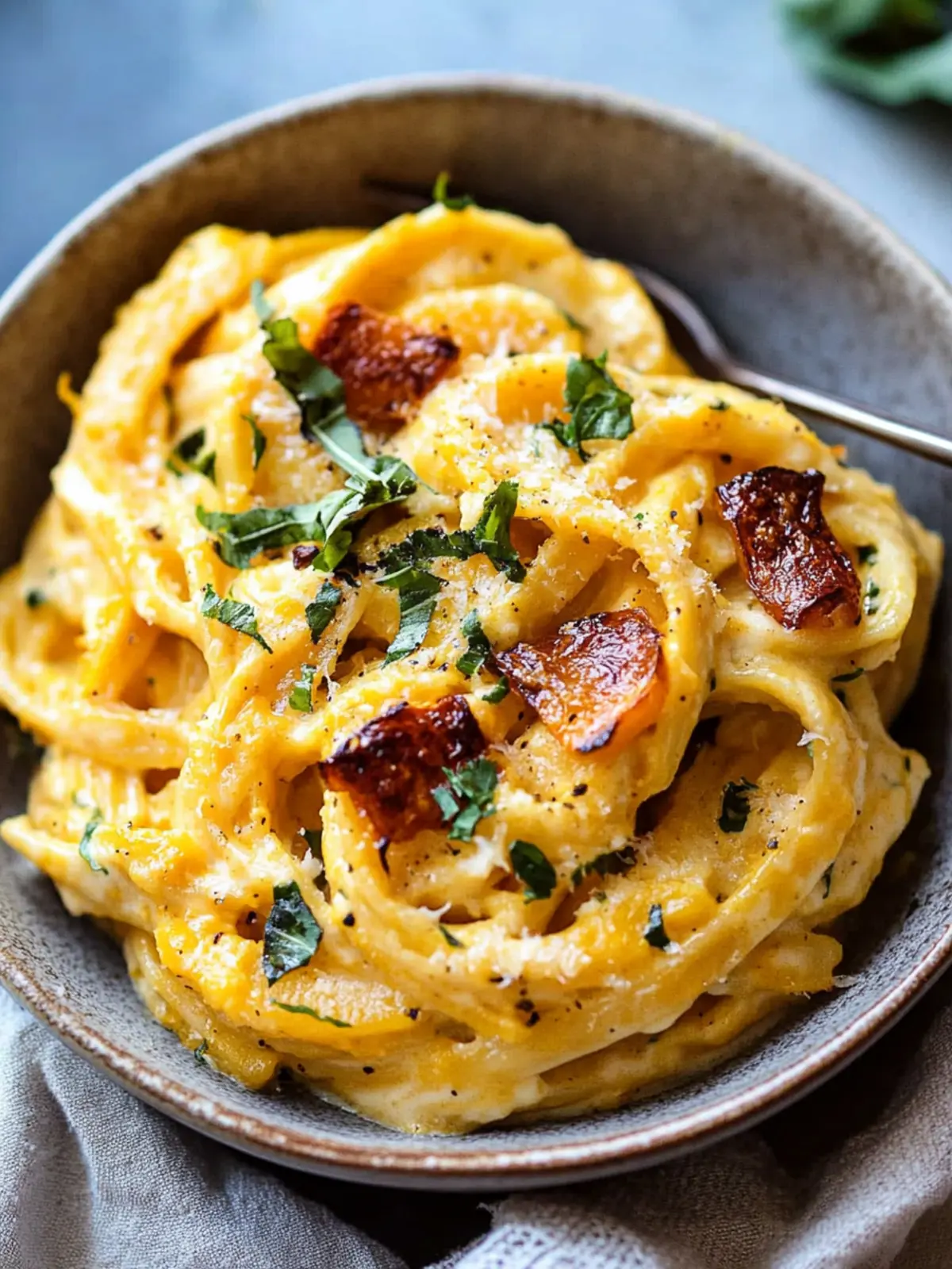 Creamy Roasted Garlic Butternut Squash Pasta