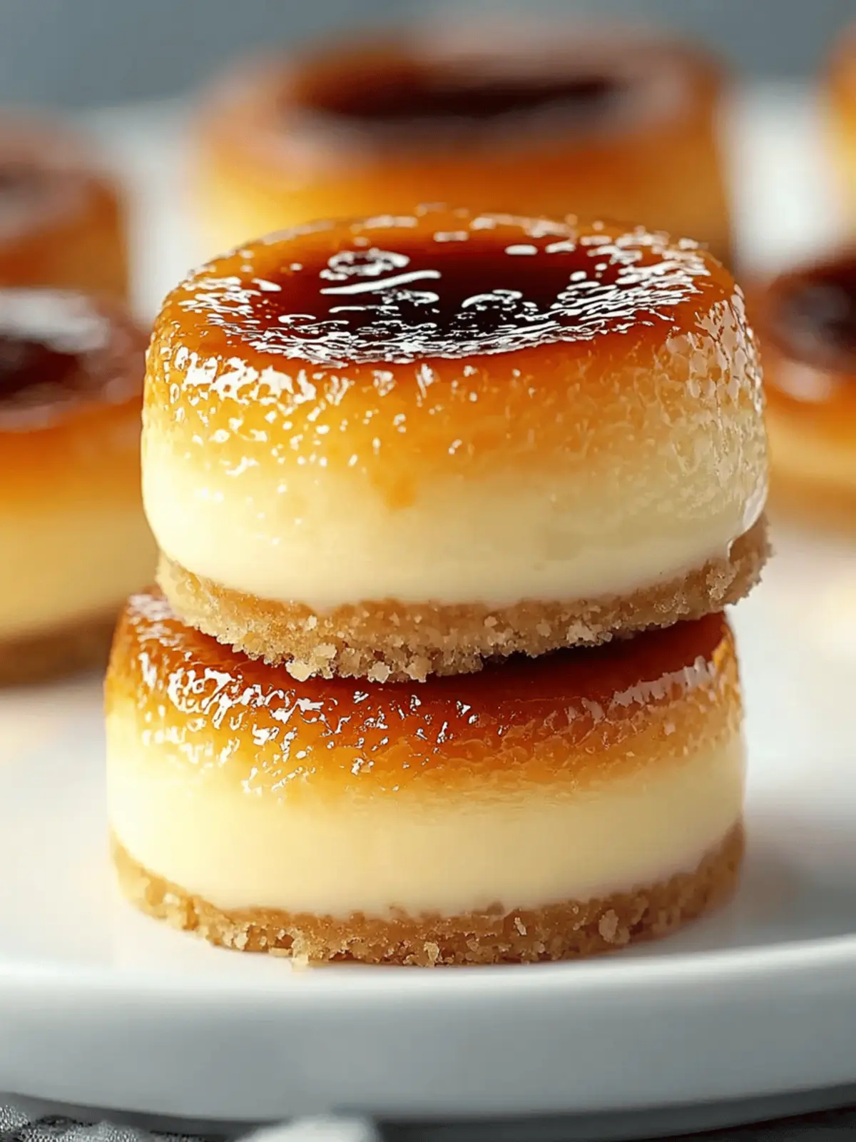 Mini Cr me Br »l e Cheesecakes