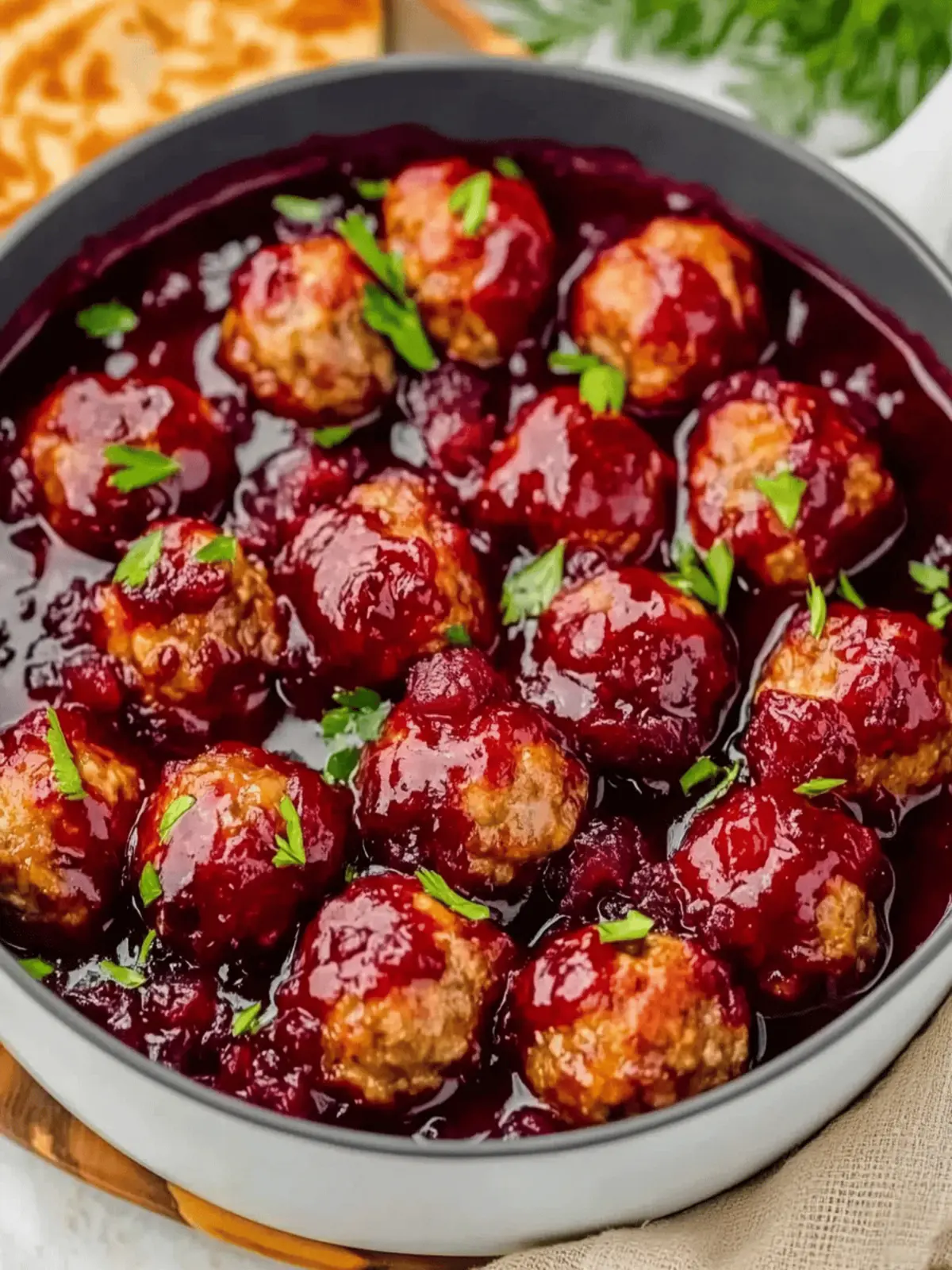 Quick Cranberry Meatballs