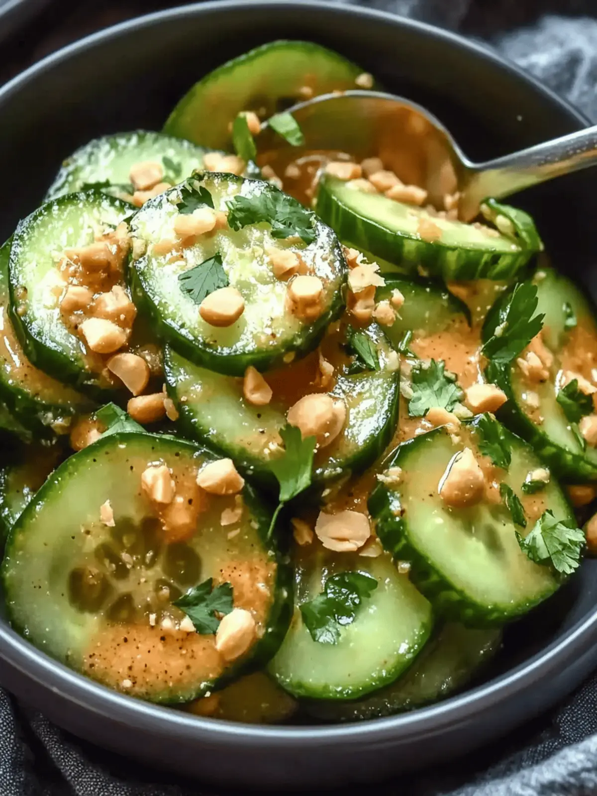Cucumbers in Spicy Peanut Sauce