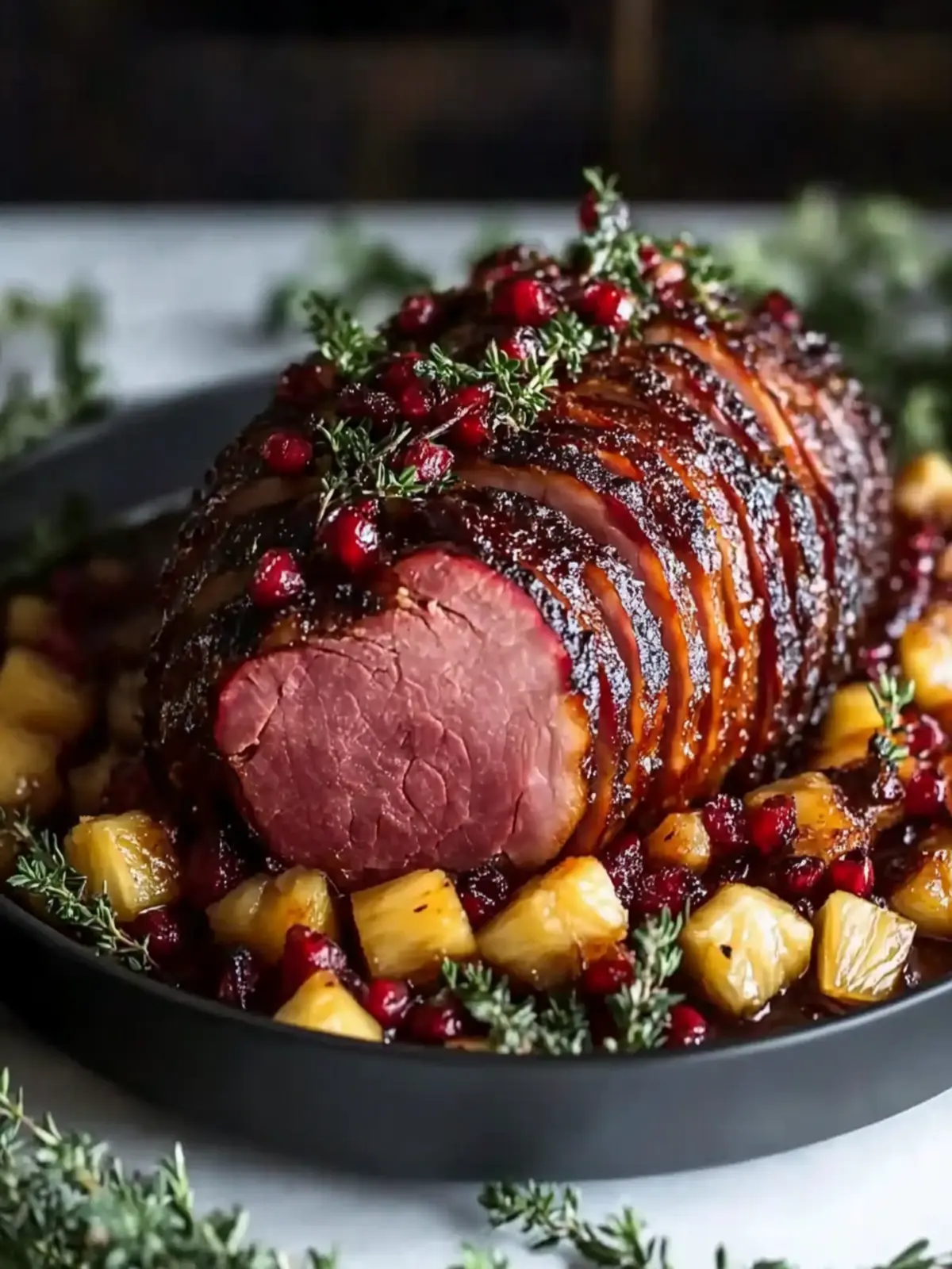 Easy Chipotle Pineapple Jerk Glazed Ham