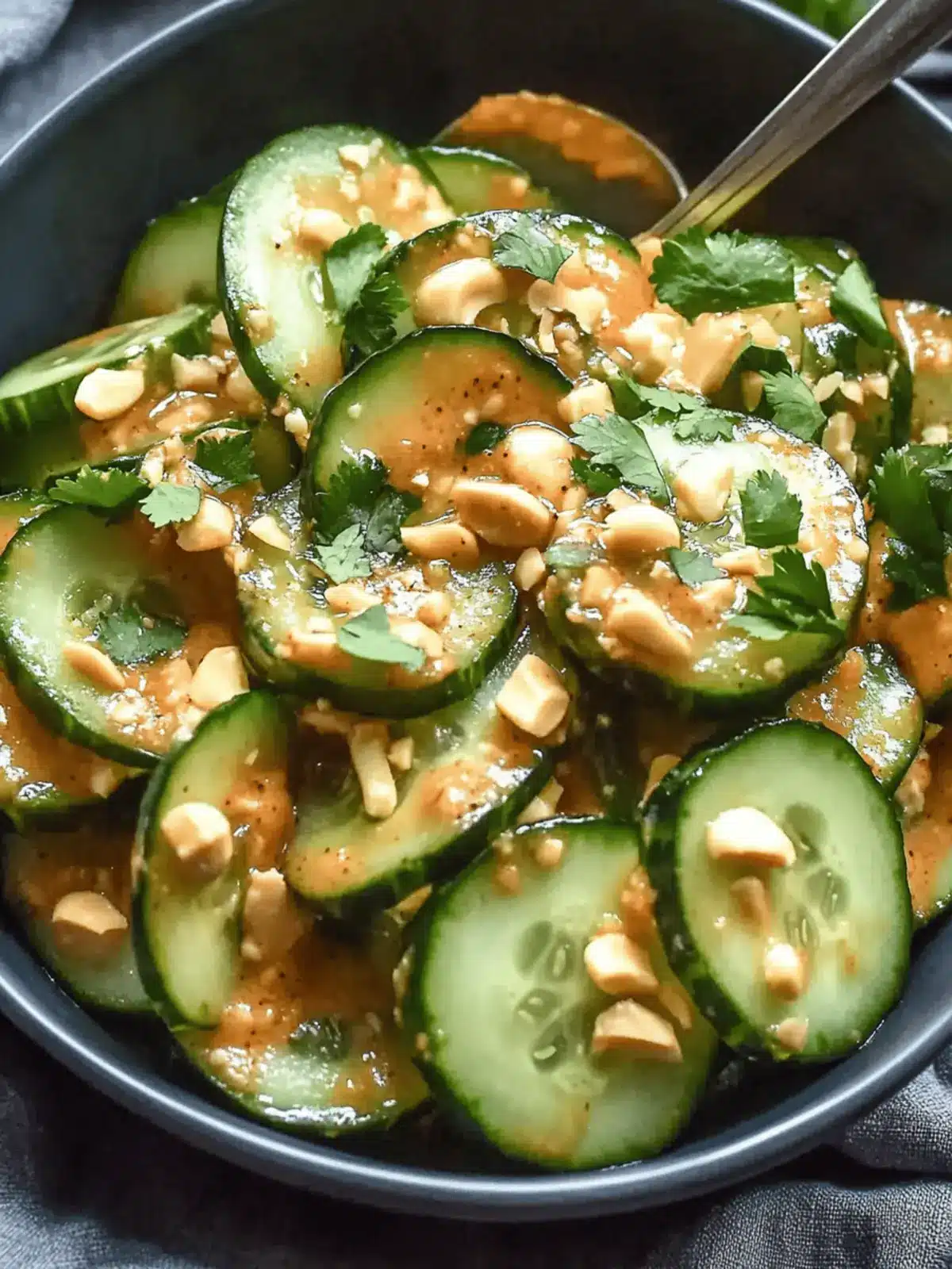 Cucumbers in Spicy Peanut Sauce