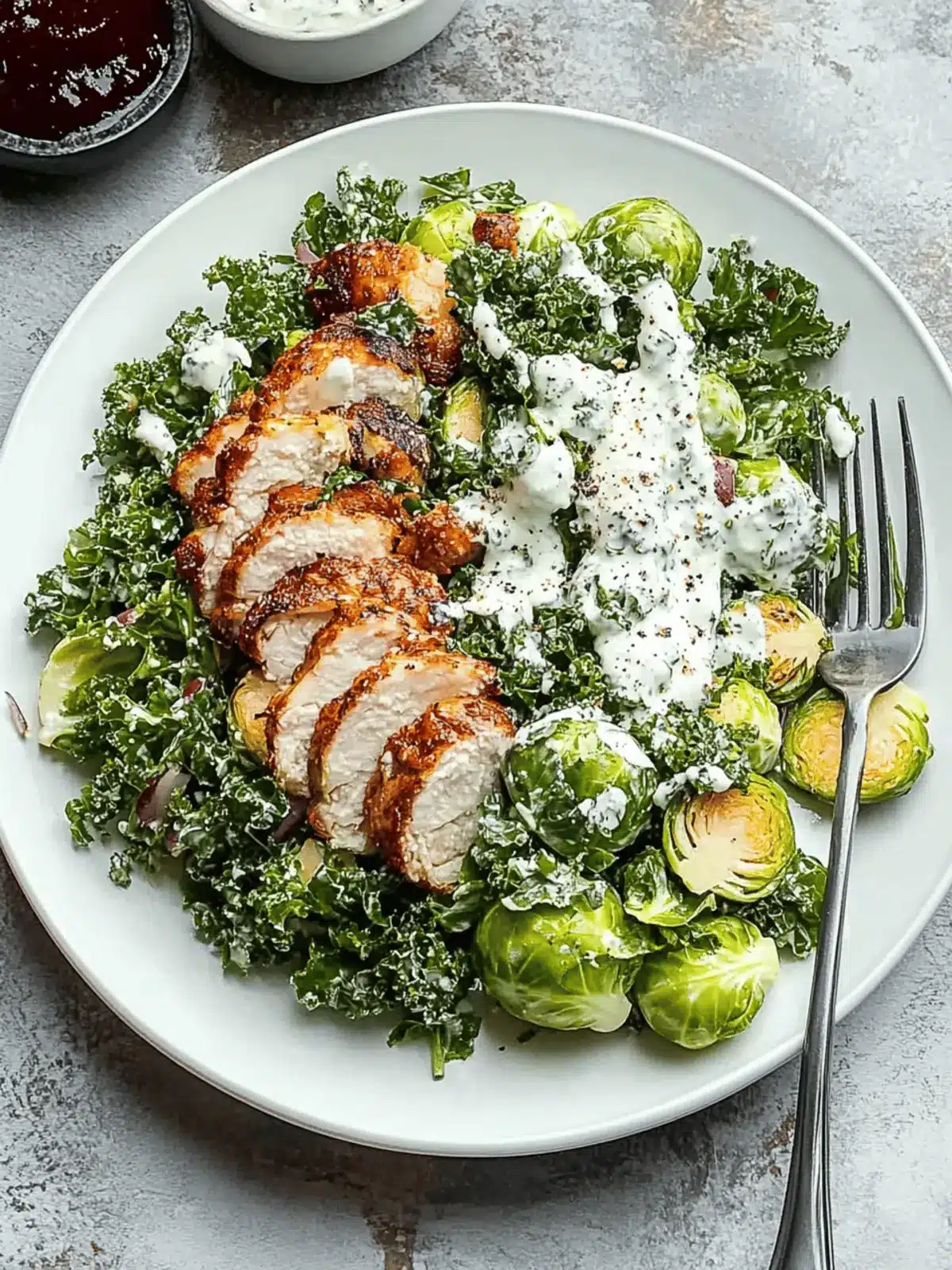 Vibrant Kale and Brussels Sprouts Salad with Grapes Delight 4 Kale and Brussels Sprouts Salad