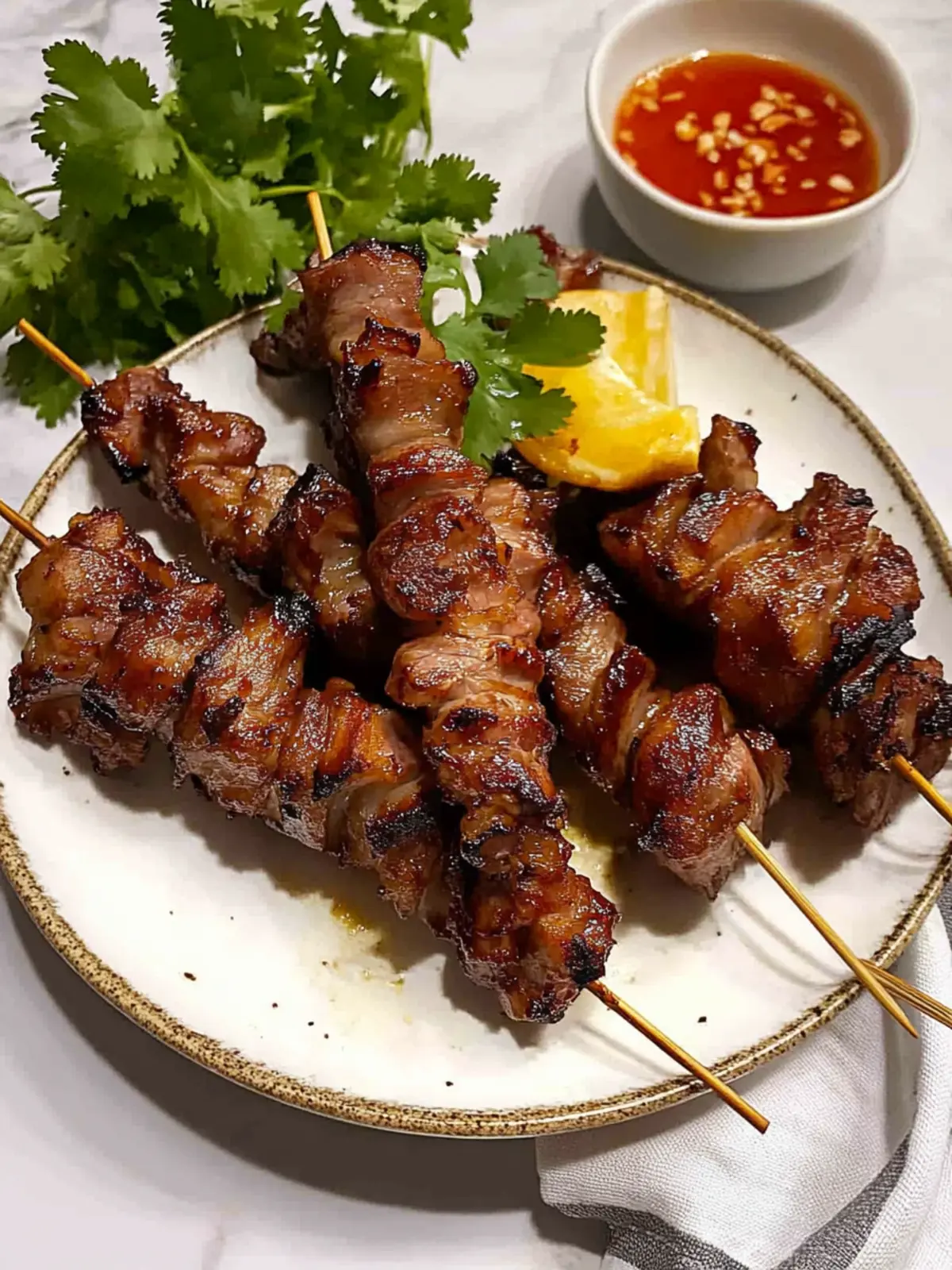 Vietnamese Pork Skewers Pork on a stick