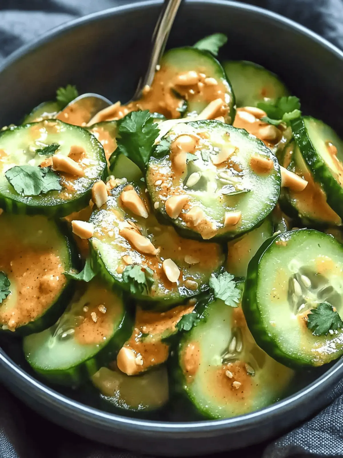 Cucumbers in Spicy Peanut Sauce