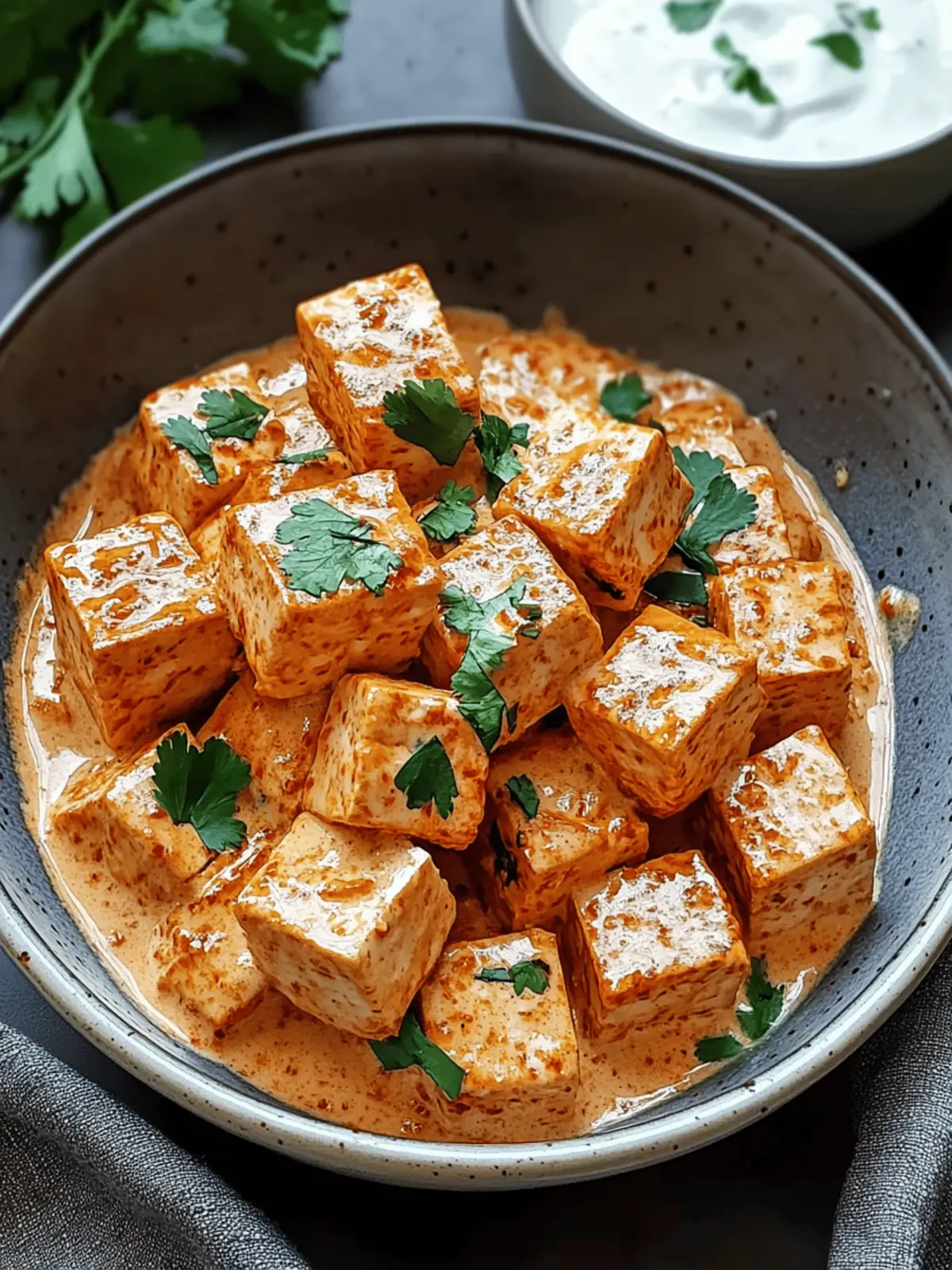 Spicy Tofu with Creamy Coconut Sauce