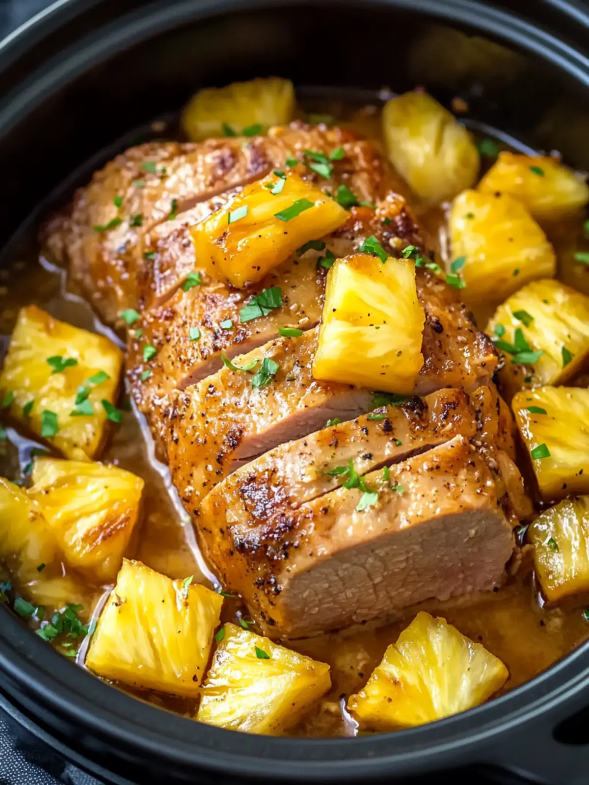Slow Cooker Pineapple Pork Loin
