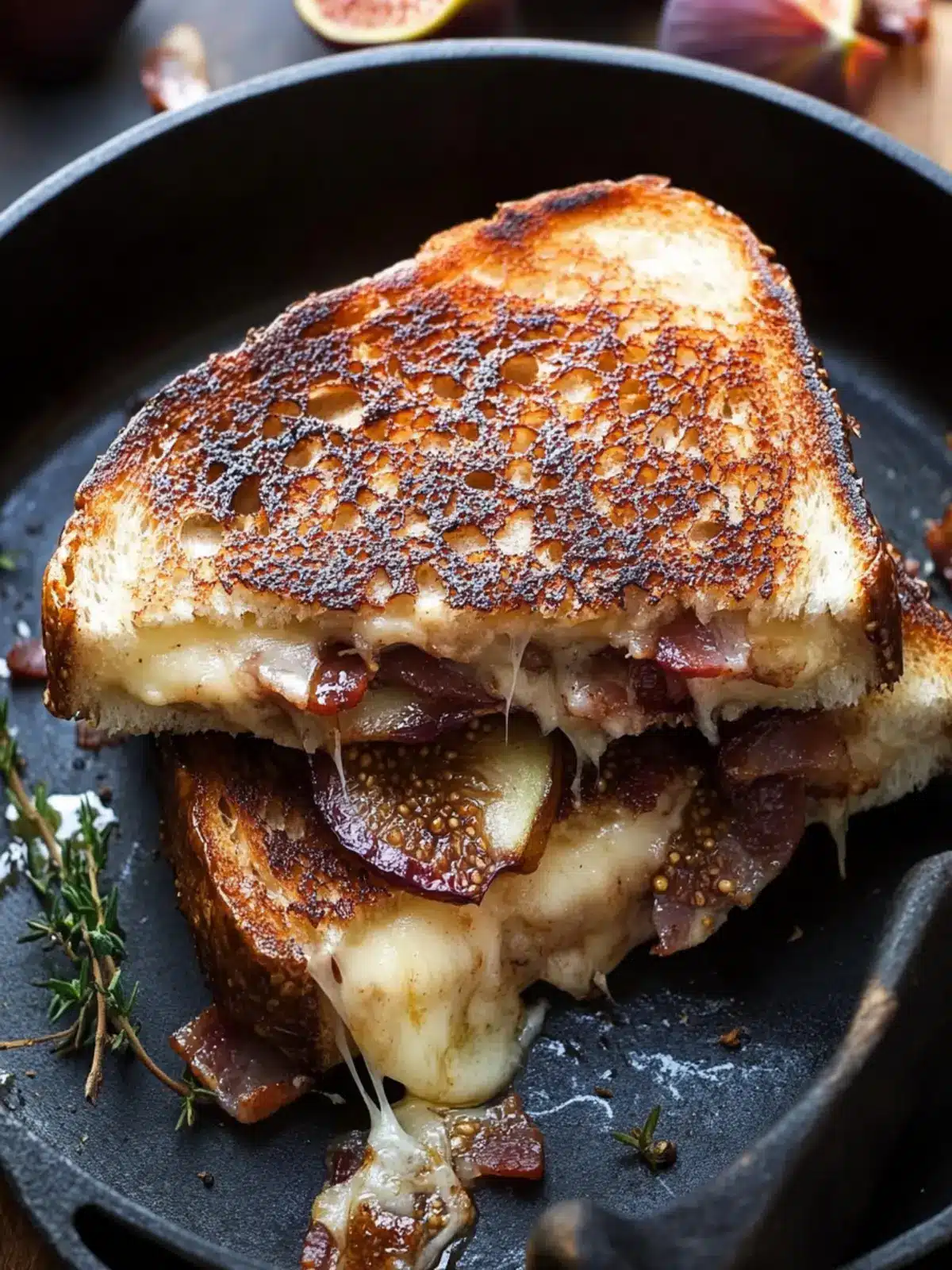 Fig, Bacon & Caramelized Onion Grilled Cheese