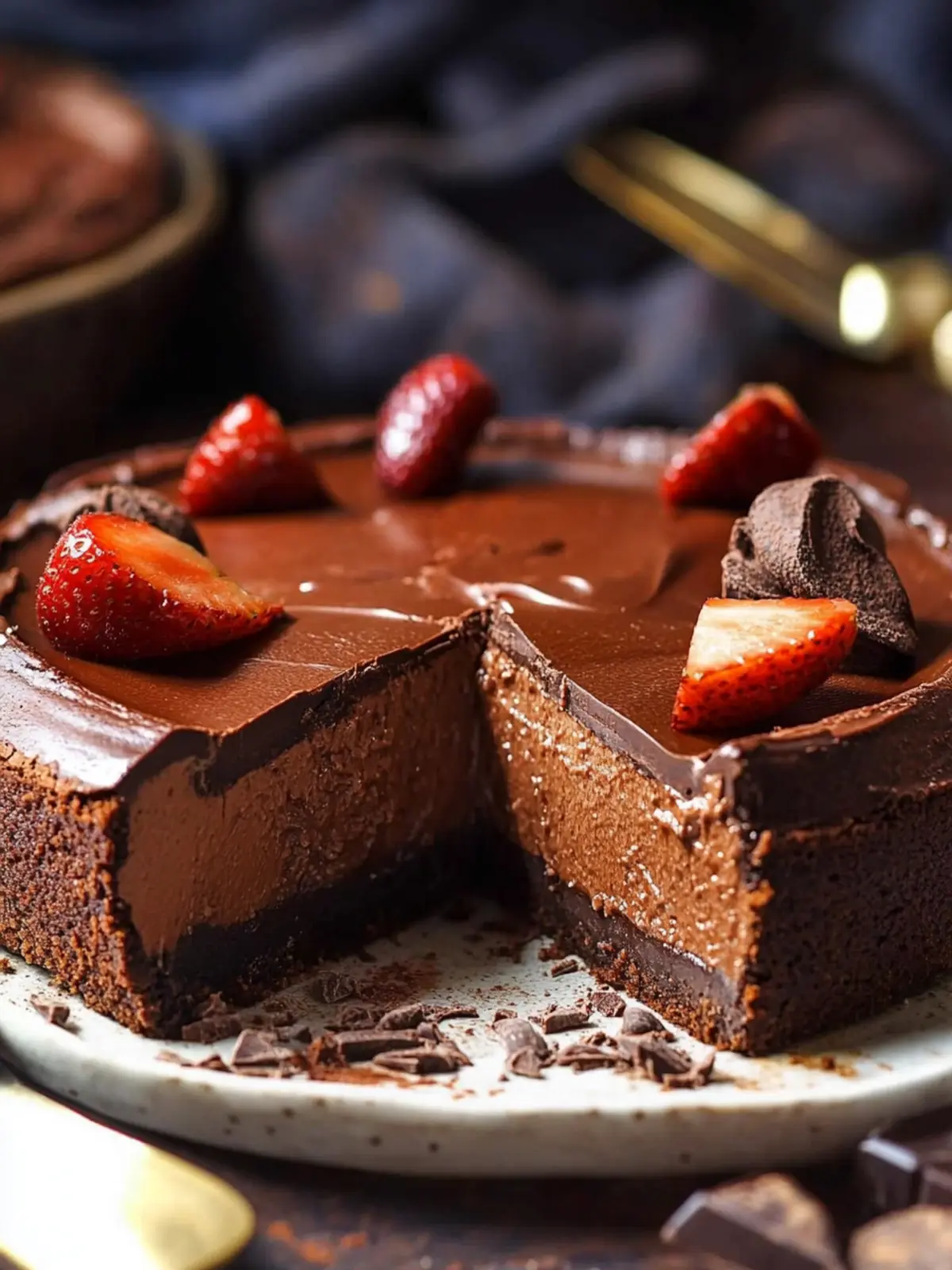 Brownie Chocolate Basque Cheesecake