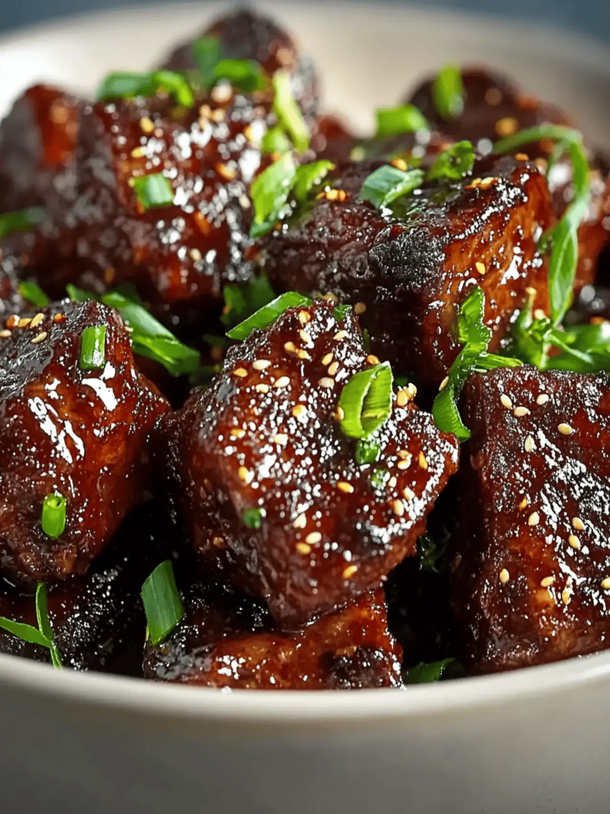 Sweet and Sticky Steak Bites