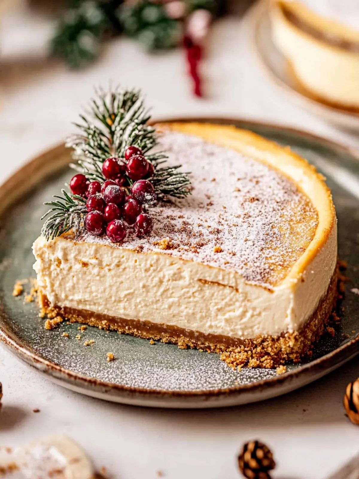 Eggnog cheesecake