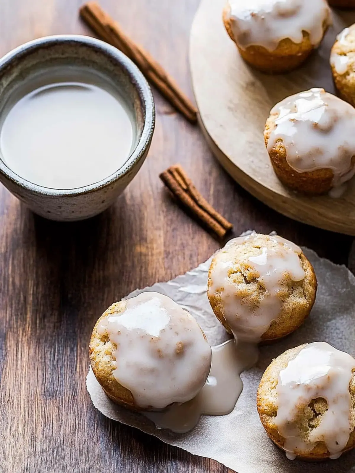 Mini Chai Muffins with Vanilla Bean Glaze