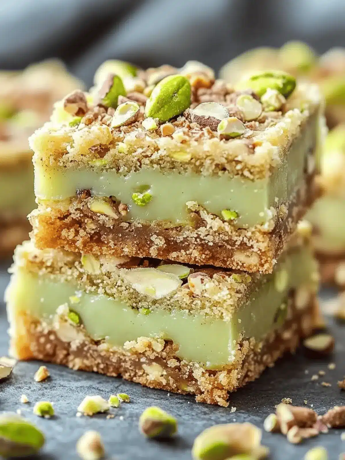 Pistachio Dream Cookie Bars