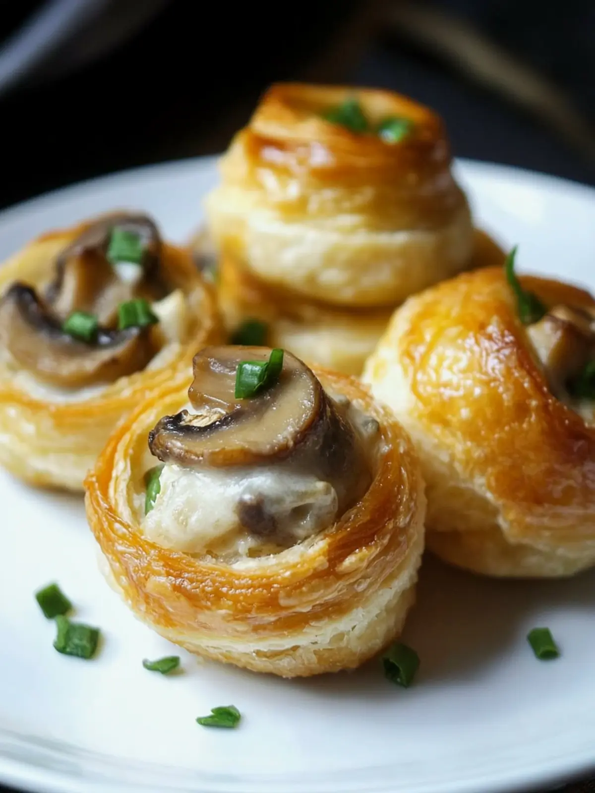 Mushroom Cheese Puffs