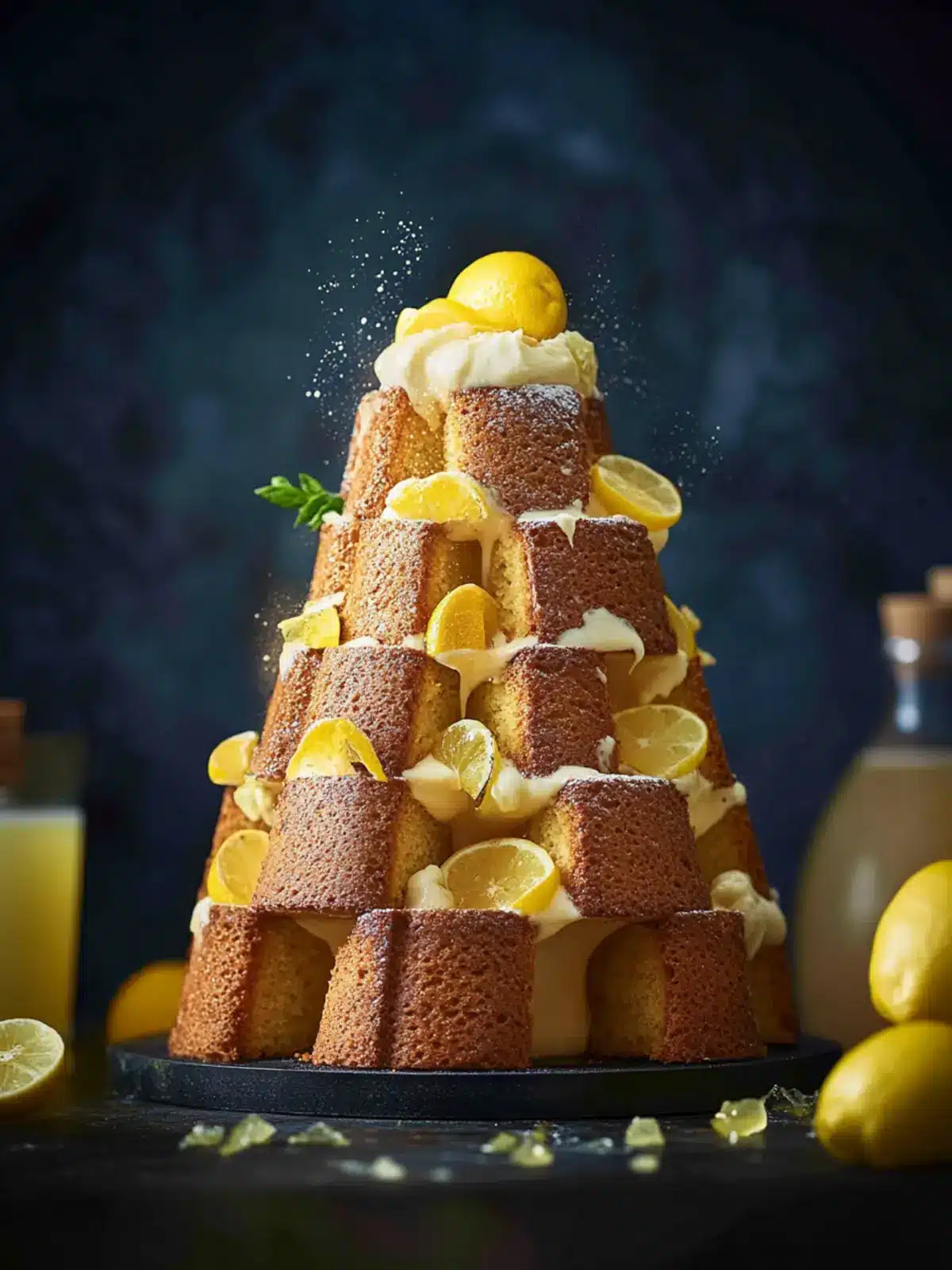 Limoncello filled pandoro tree recipe