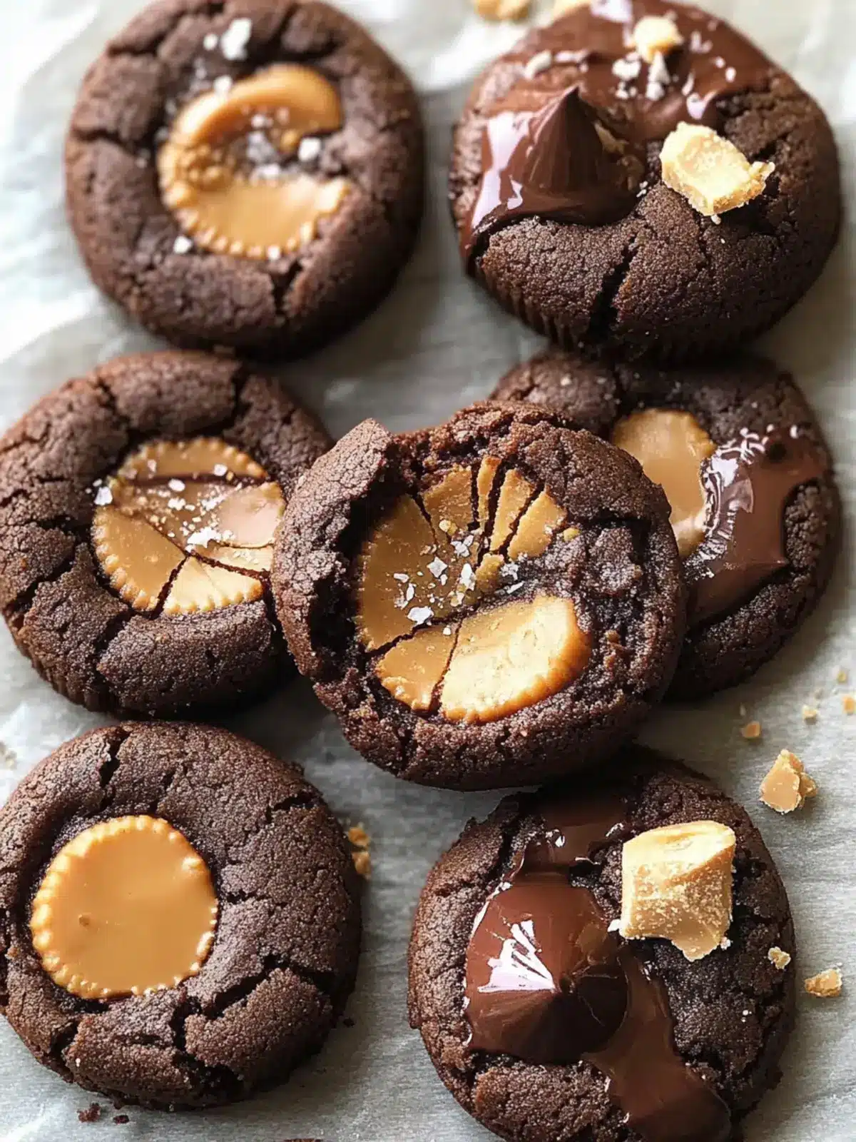 Chocolate Peanut Butter Cup Cookies