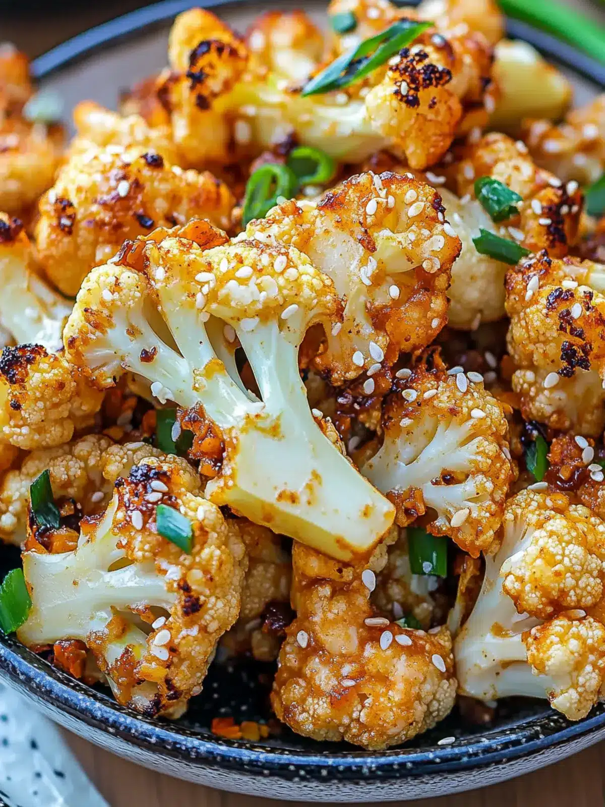 Sweet and Spicy Baked Cauliflower