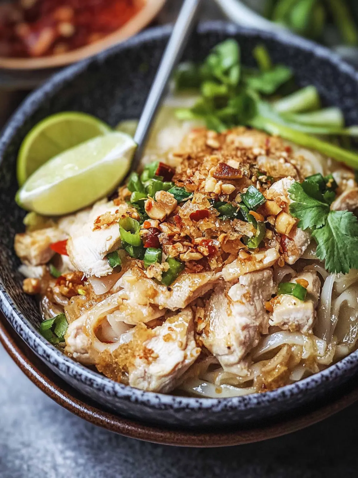 Kuay Tiew Kua Gai Thai Rice Noodles with Chicken