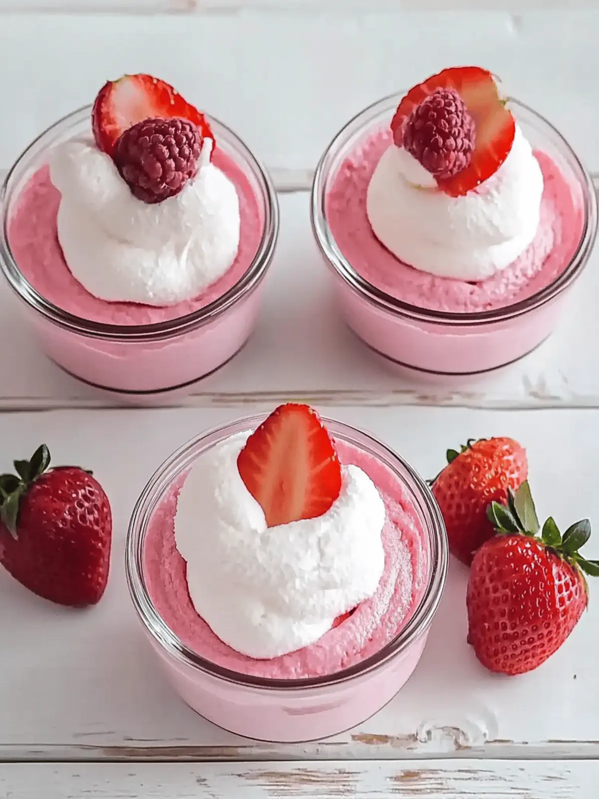 Fluffy Strawberry Mousse