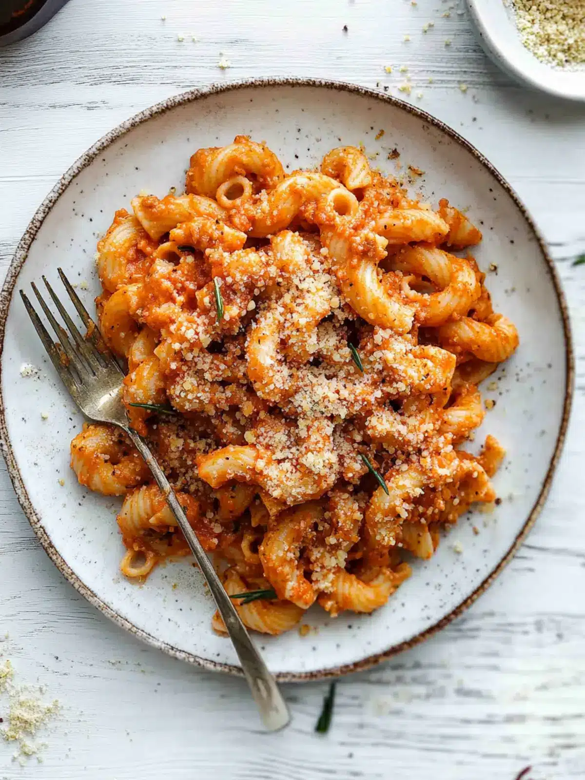 Creamy Vodka Sauce Pasta with Toasty Rosemary Breadcrumbs