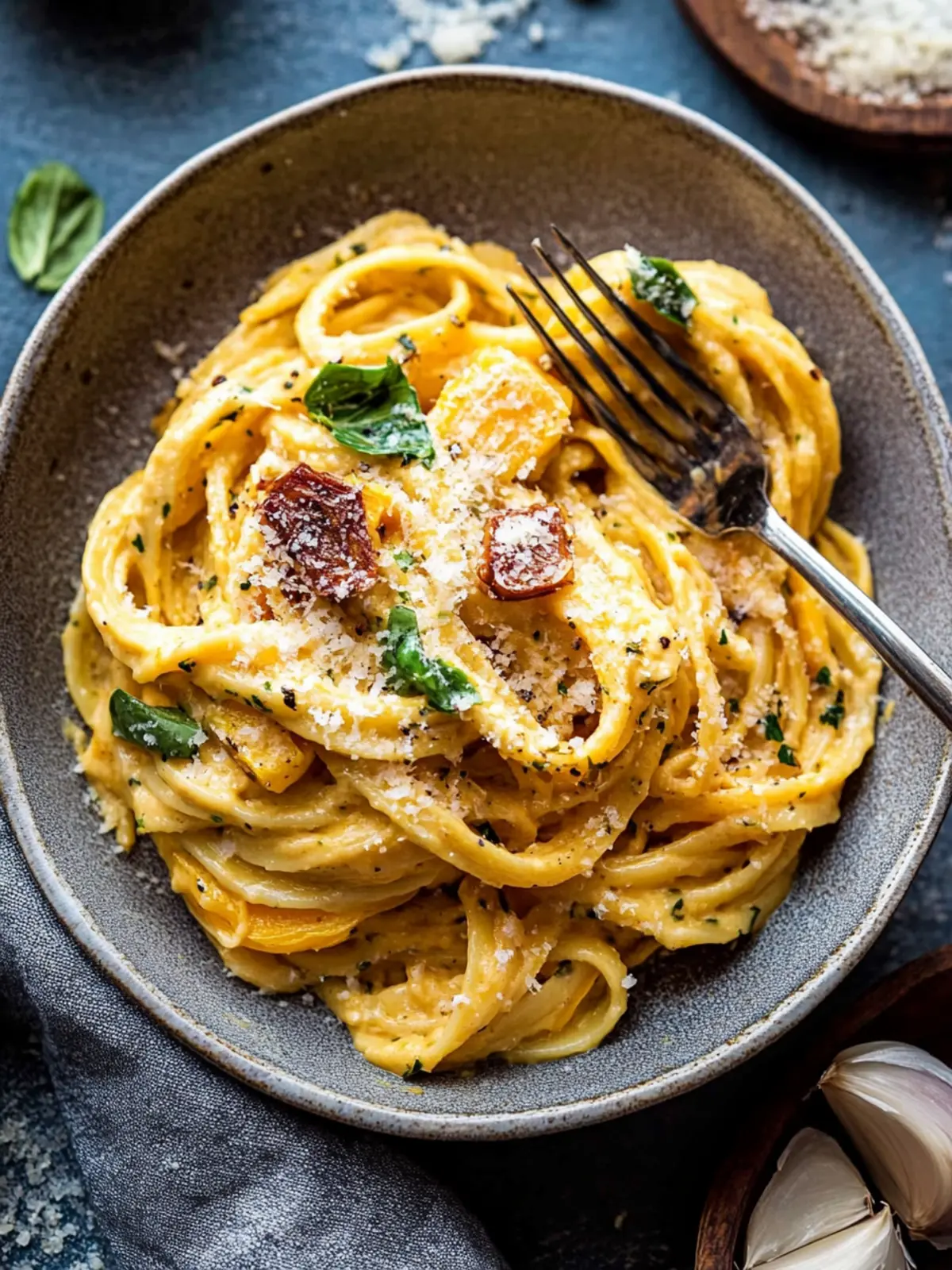 Creamy Roasted Garlic Butternut Squash Pasta