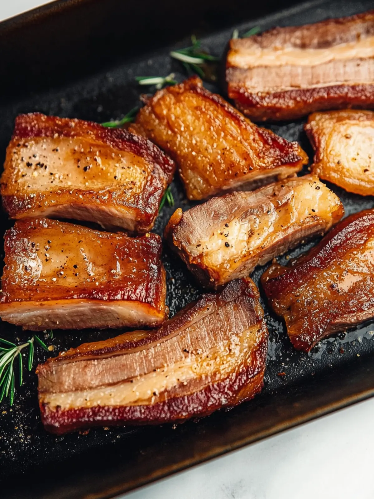 Oven Baked Pork Belly Slices