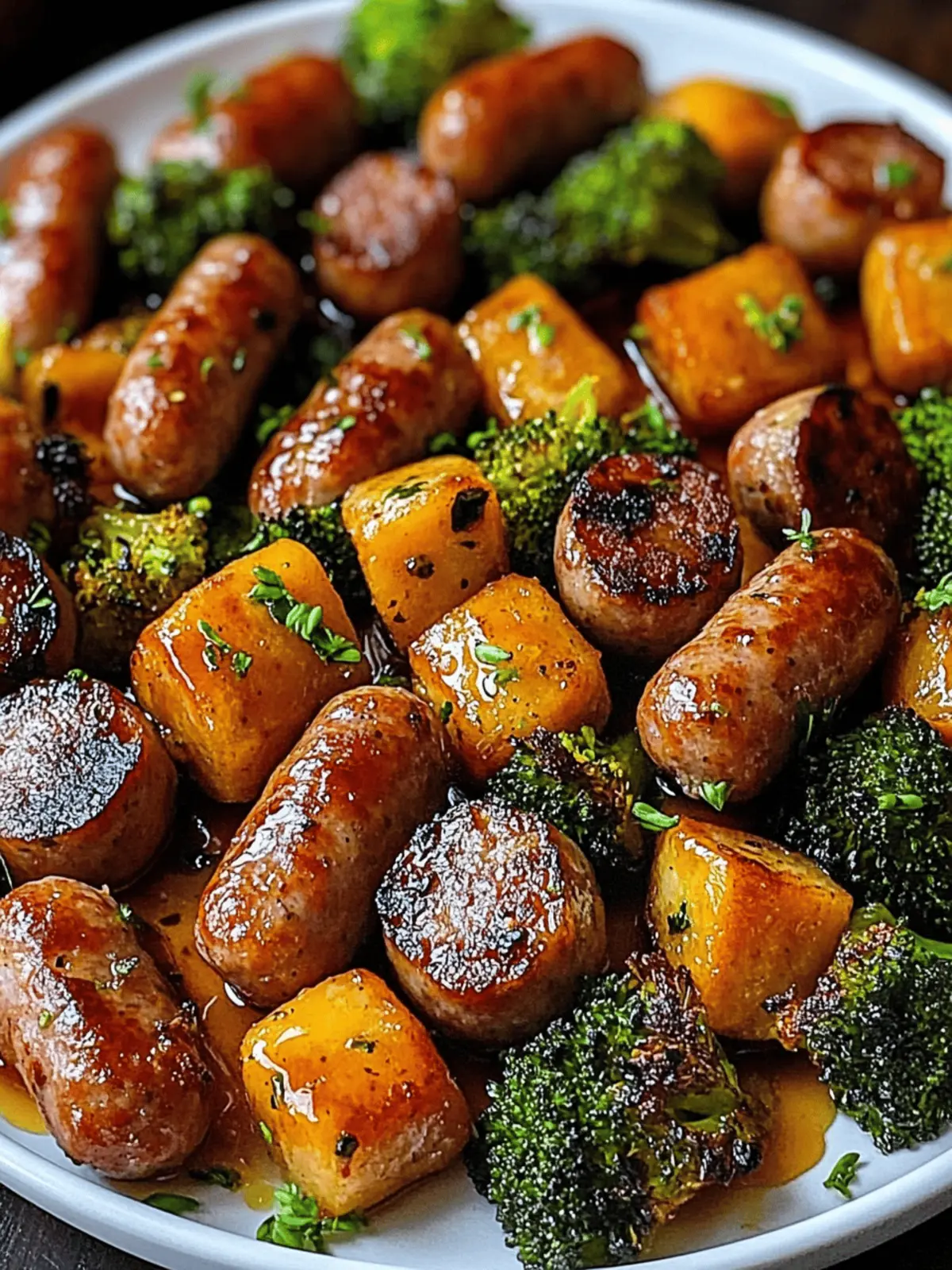 Honey Garlic Sheet Pan Sausage