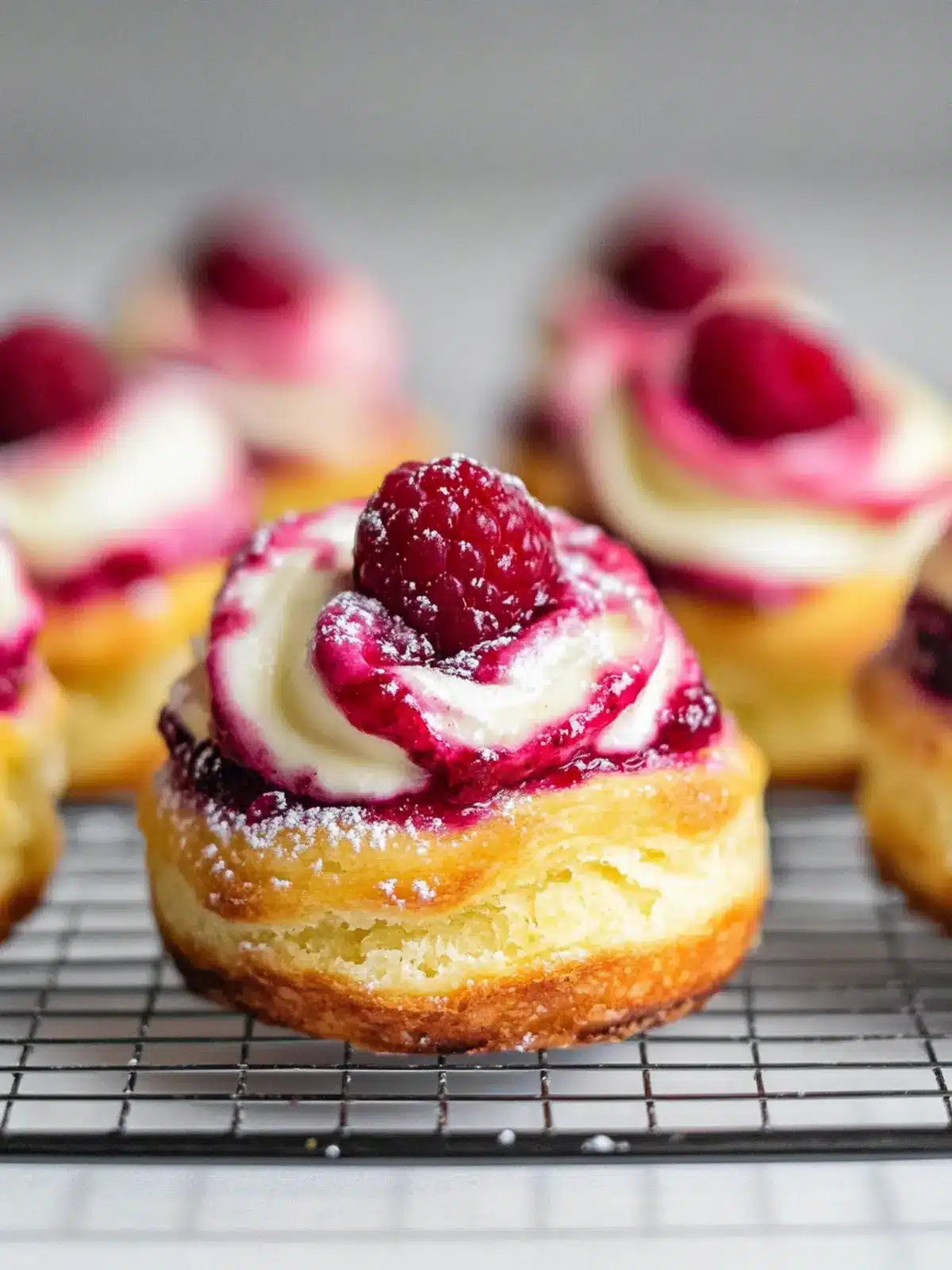 Lagkagesnegle (Raspberry Swirls with Vanilla Pastry Cream)