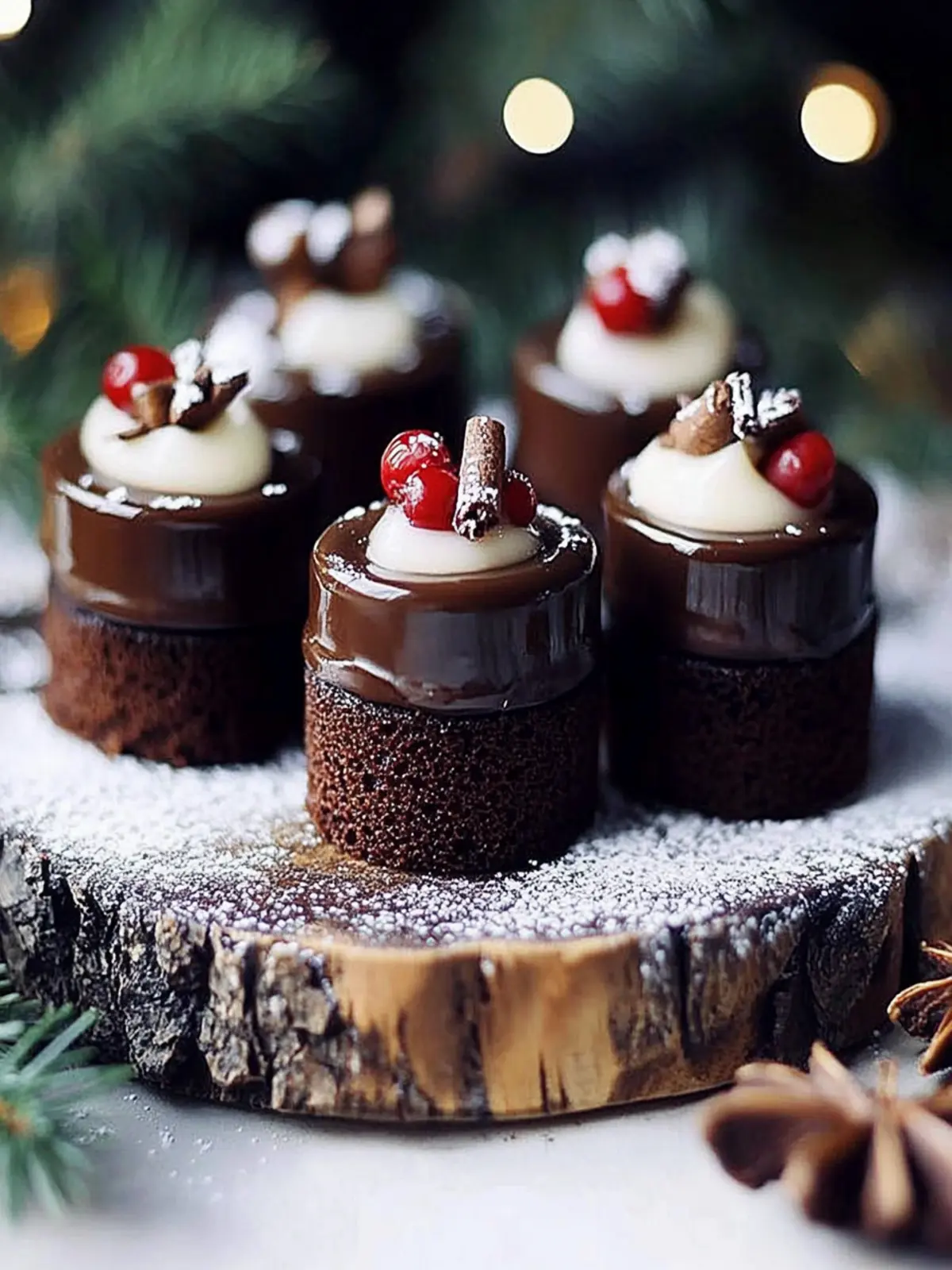 Spiced Chocolate Gingerbread Mini Cakes