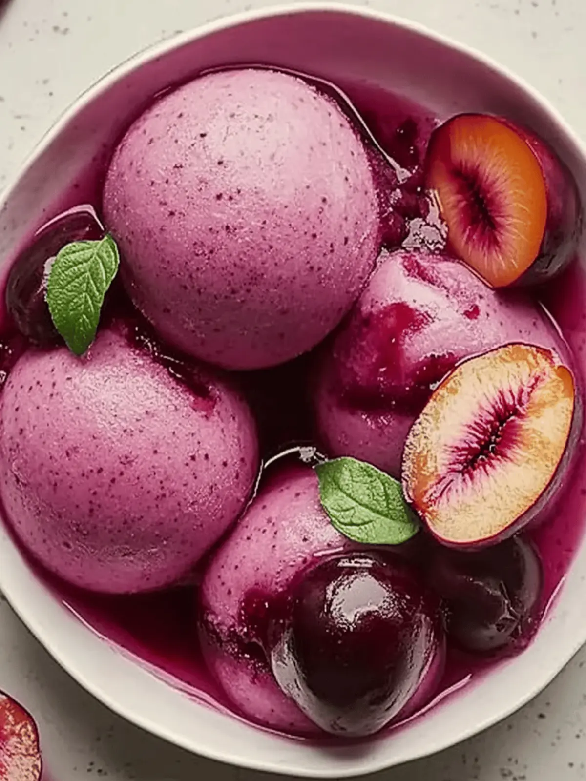 Creamy Cardamom Plum Sorbet for Refreshing Summer Bliss 3 Cardamom Plum Sorbet