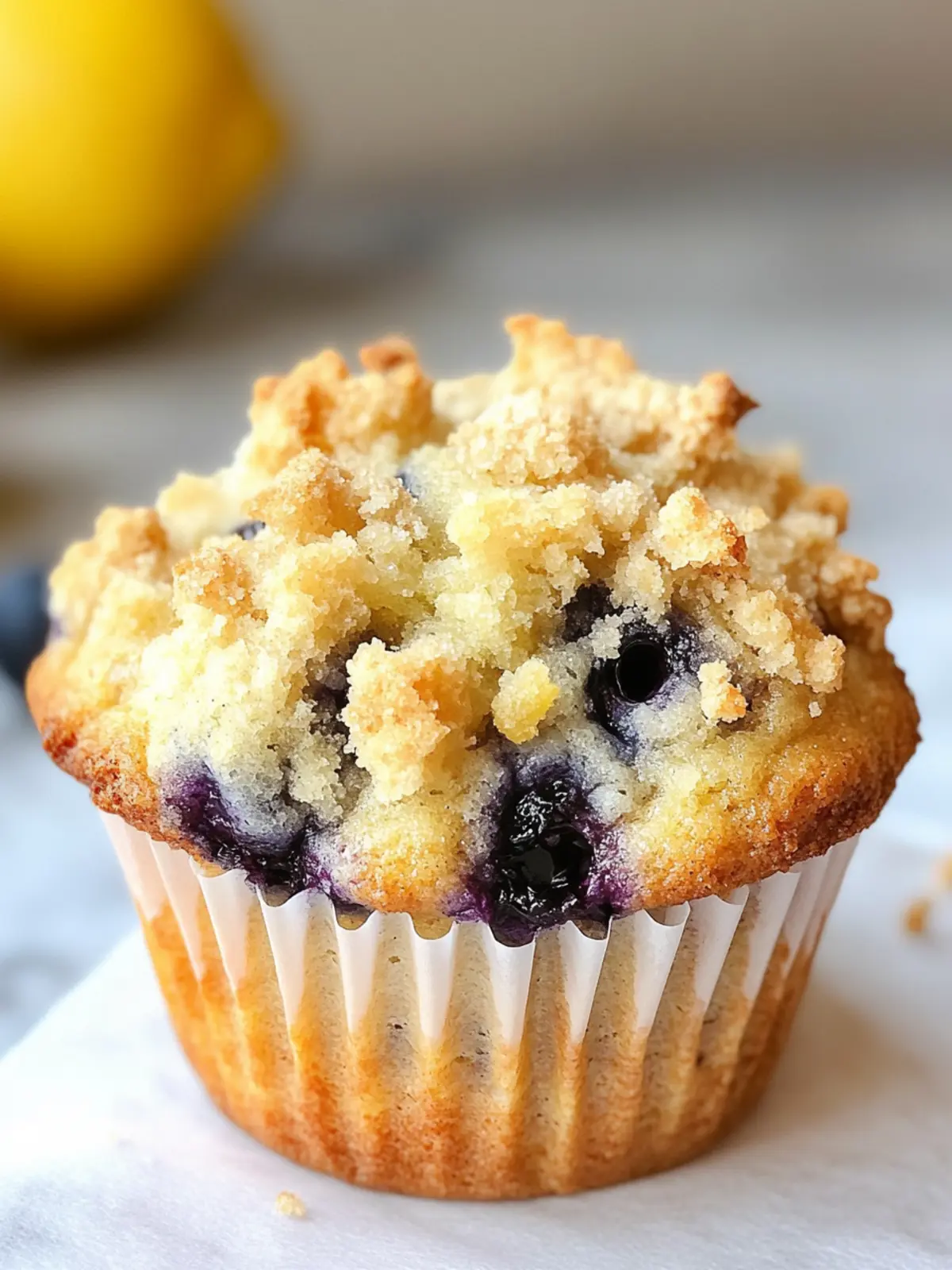 Blueberry & Lemon Crumble Muffins