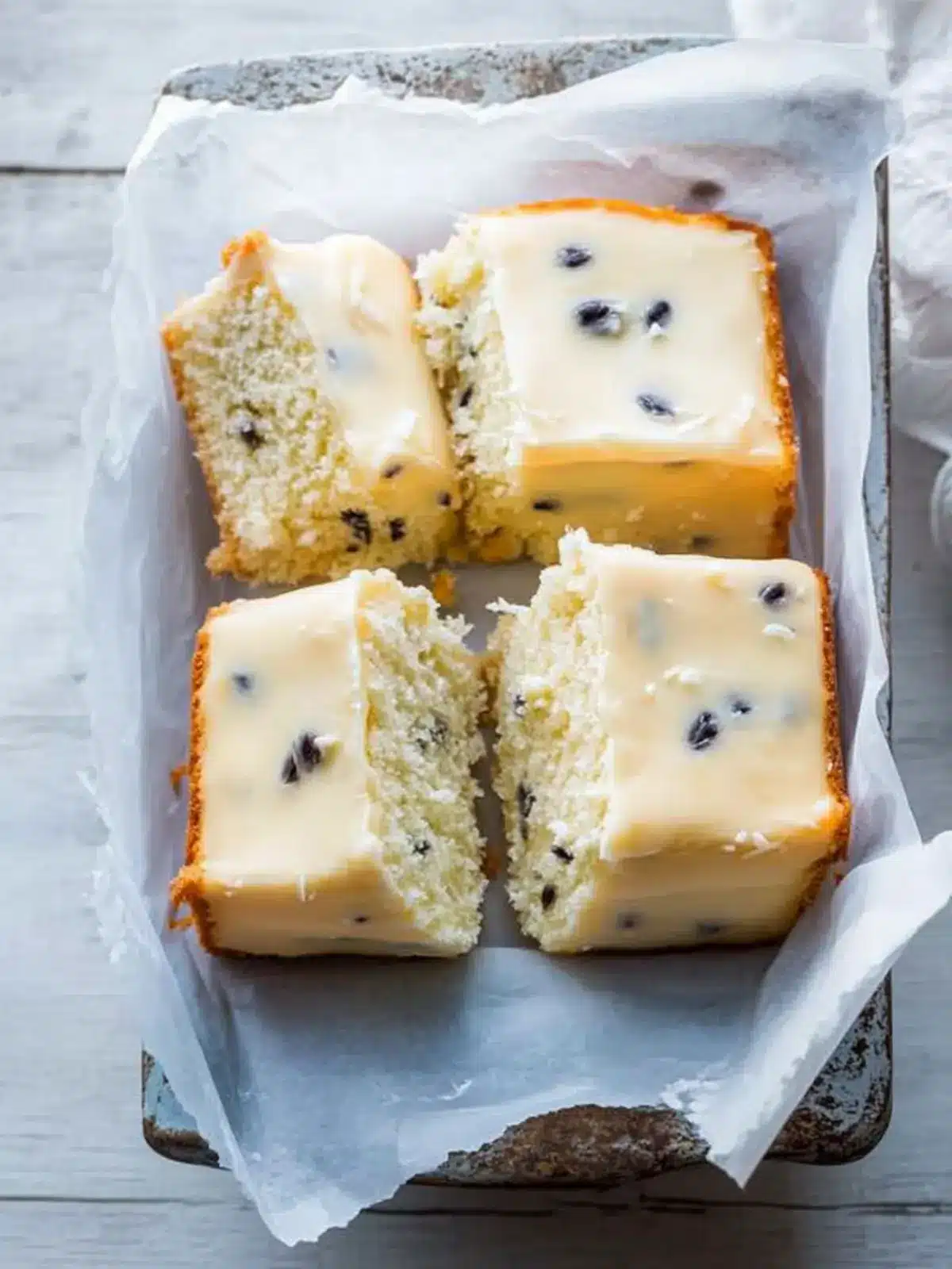 Coconut and Passionfruit Slab Cake
