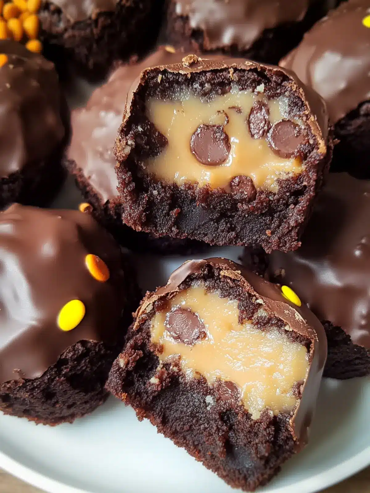 Peanut Butter Brownie Bombs
