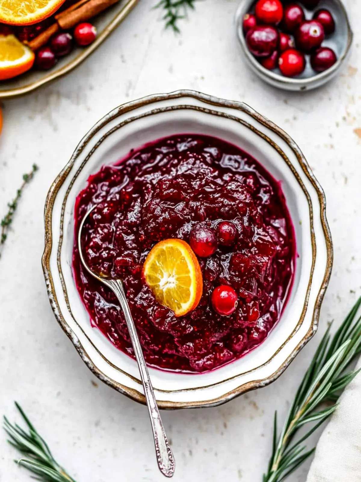 Healthy Cinnamon Orange Cranberry Sauce