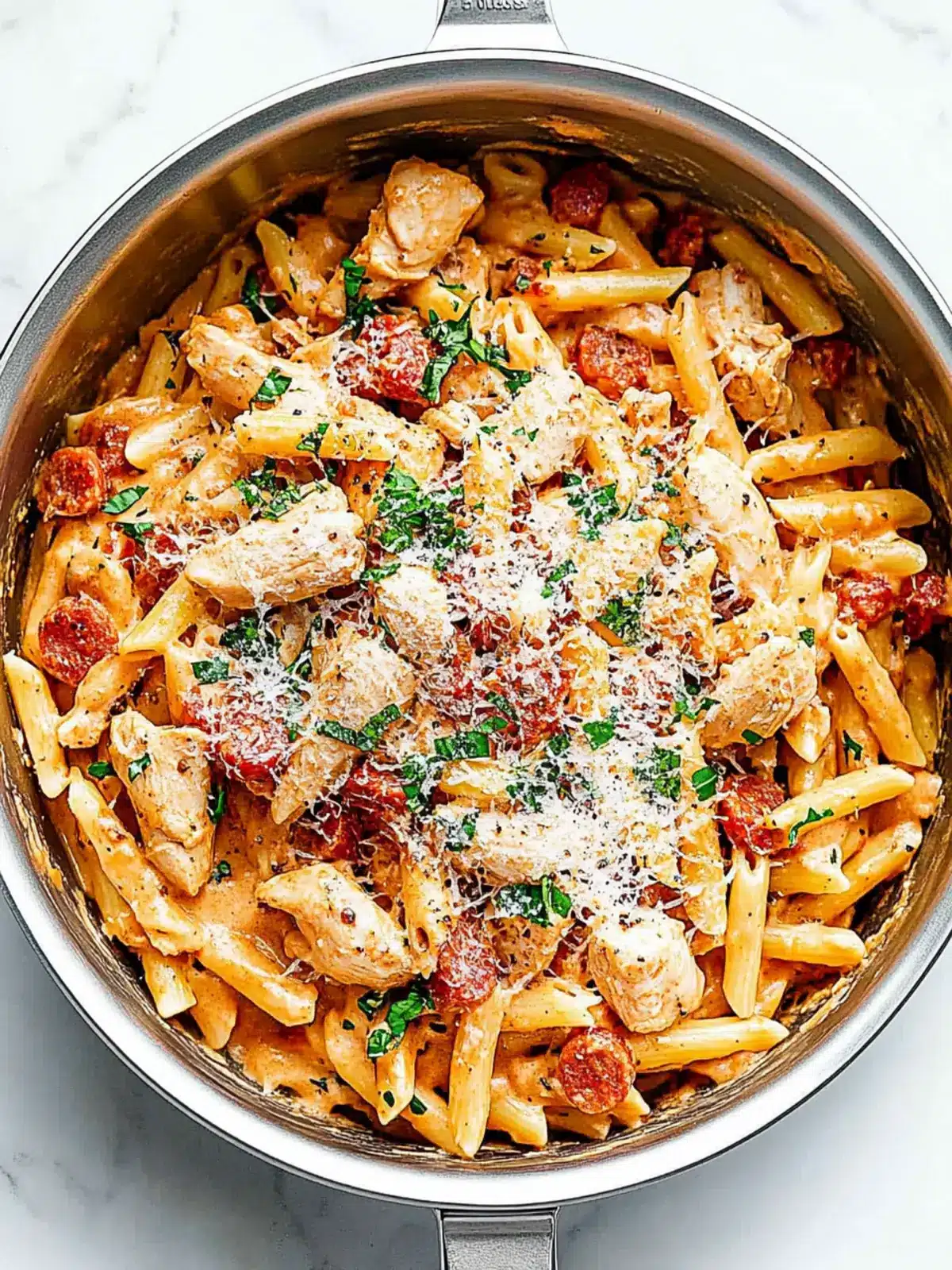 Creamy Chicken and Chorizo Pasta